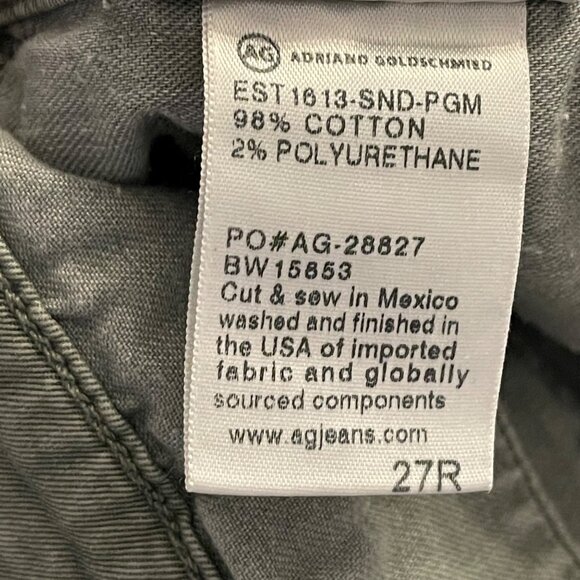 AG Adriano Goldschmied The Caden Women's Size 27 Green, olive Jeans - Picture 6 of 11
